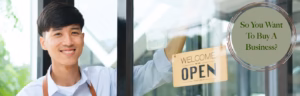 Business owner opening building
